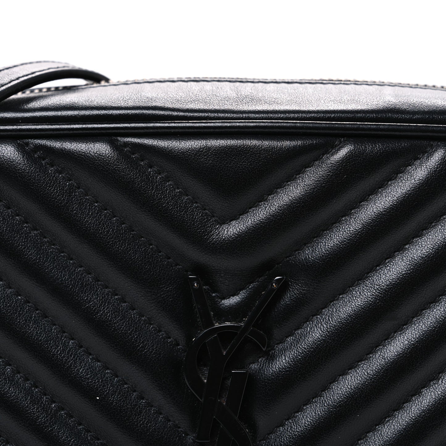 Calfskin Matelasse Monogram Monochrome Lou Camera Bag Black