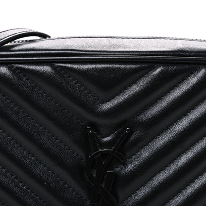 Saint Laurent Calfskin Matelasse Monogram Monochrome Lou Camera Bag Black 8 of 13