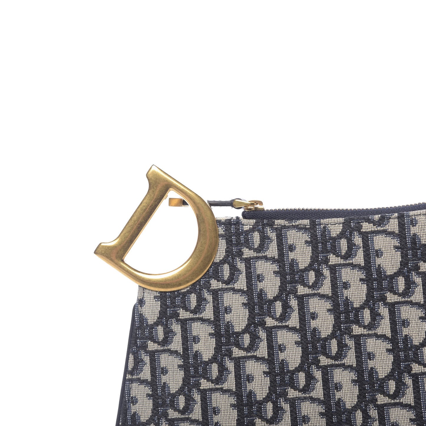 Oblique Saddle Pouch Clutch Blue