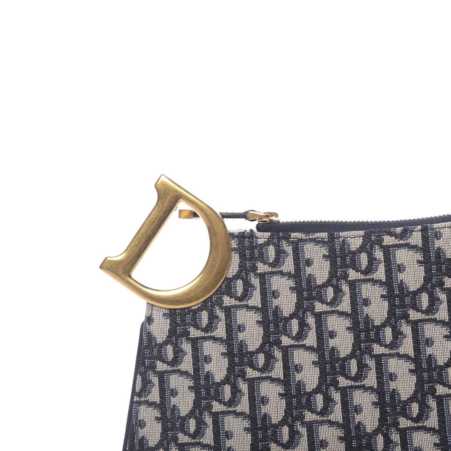 Christian Dior Oblique Saddle Pouch Clutch Blue 7 of 8