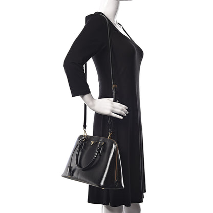 Prada Saffiano Vernice Medium Promenade Tote Black 2 of 11