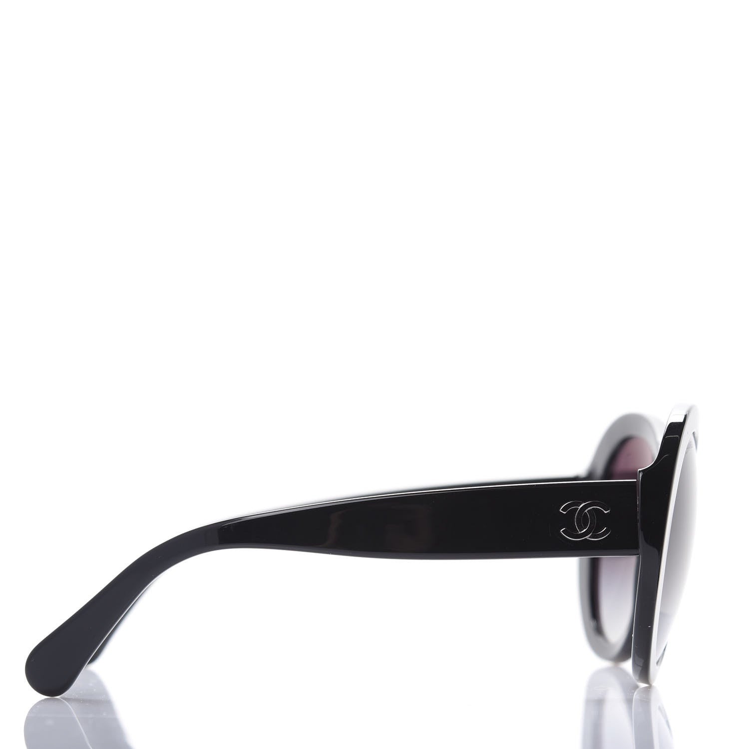 Chanel Oval CC Sunglasses 5372 Black 3 of 8