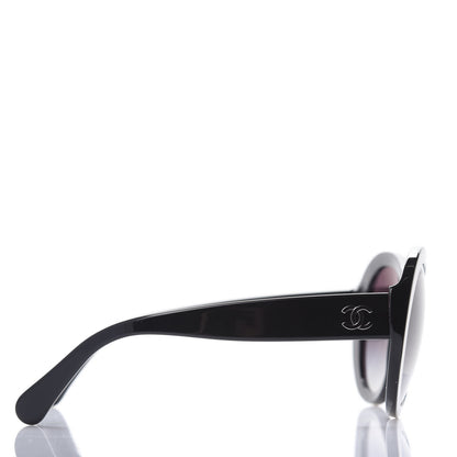 Chanel Oval CC Sunglasses 5372 Black 3 of 8