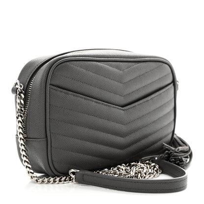 Saint Laurent Grain De Poudre Matelasse Monogram Mini Lou Camera Bag Storm 3 of 10