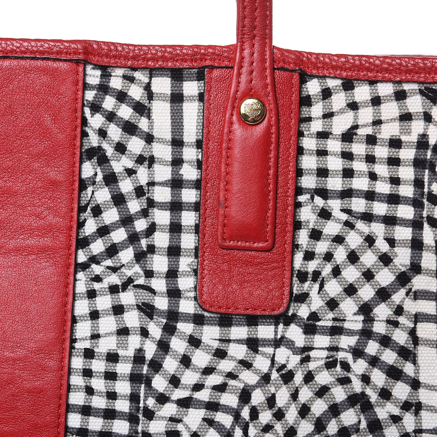 Visetos Large Liz Reversible Shopper Tote Ruby Red