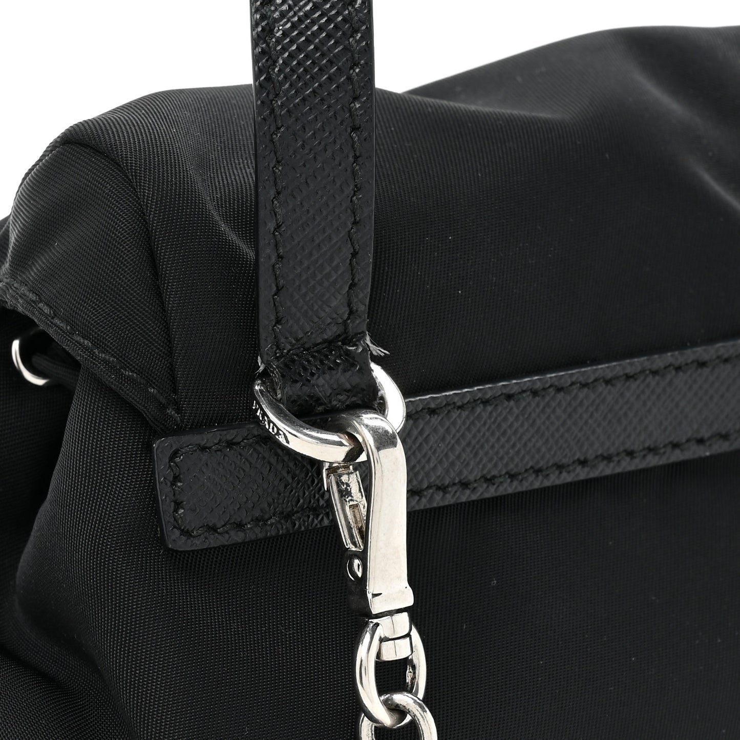 Nylon Vela Mini Crossbody Backpack Black