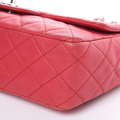 Chanel Washed Caviar Quilted Jumbo Single Flap Fuchsia 9 of 19