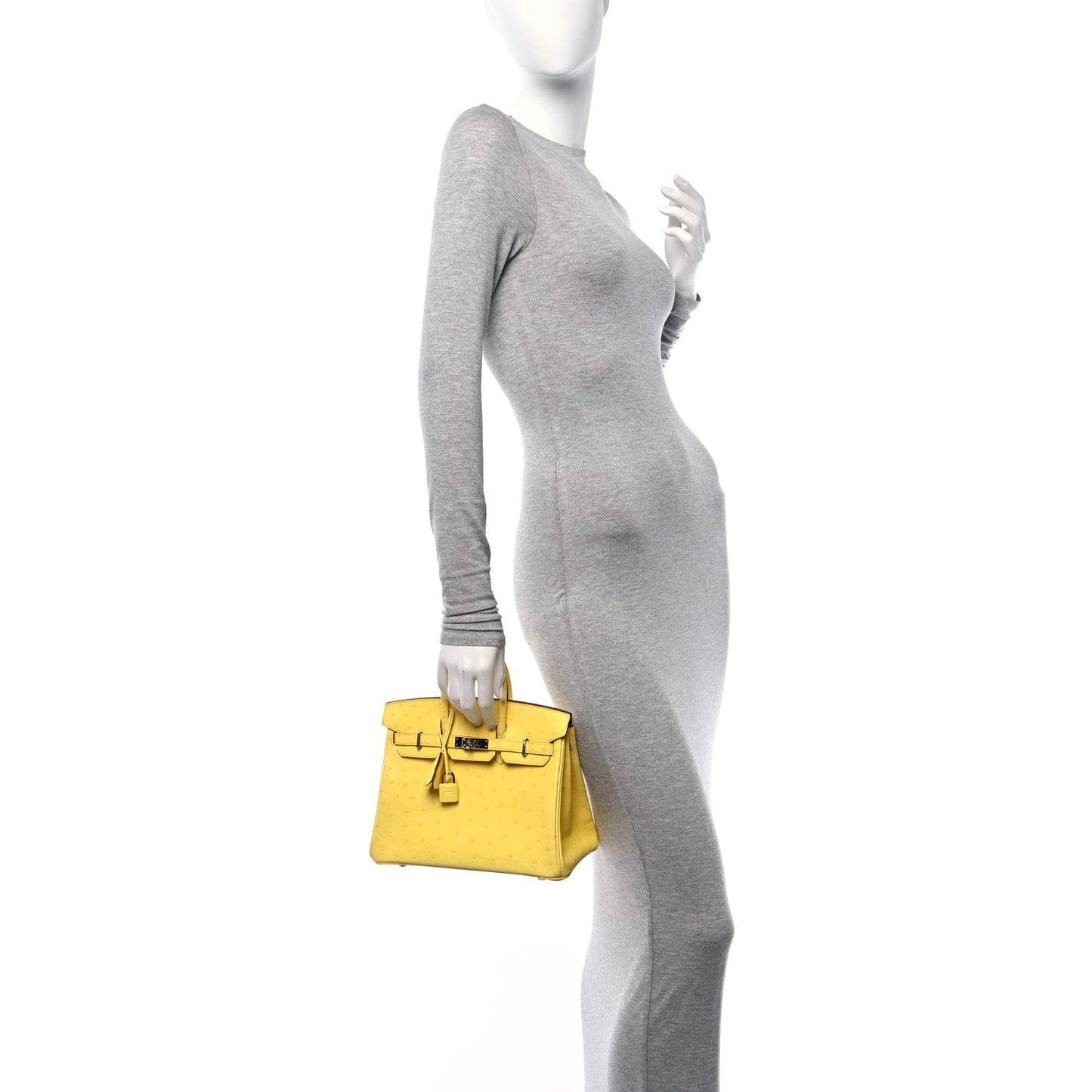 Ostrich Birkin 25 Citron