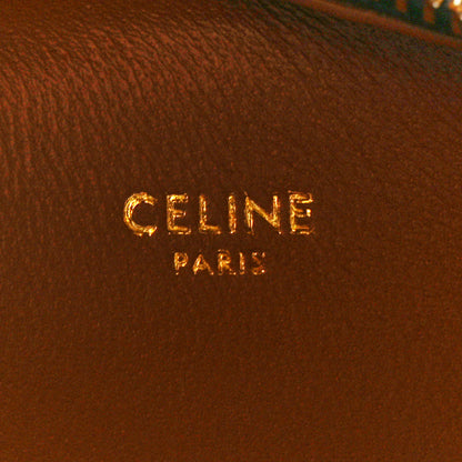 Celine Triomphe Canvas Calfskin Medium Croque Bag Tan 6 of 12