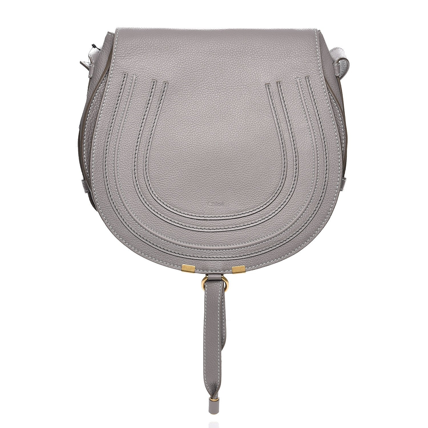 Chloe Calfskin Medium Marcie Round Crossbody Bag Cashmere Grey 1 of 8