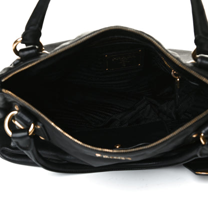 Prada Soft Calf Tote Black 10 of 16