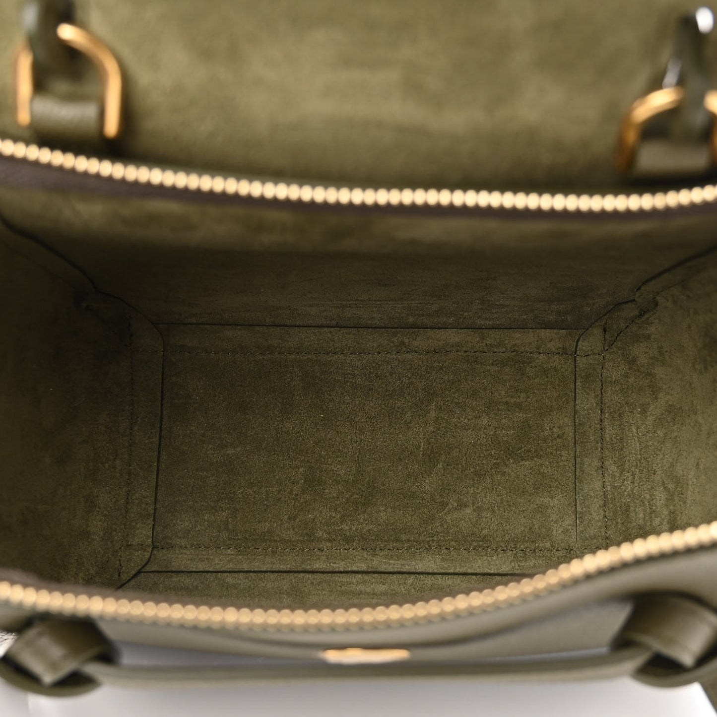 Grained Calfskin Nano Belt Bag Army Green