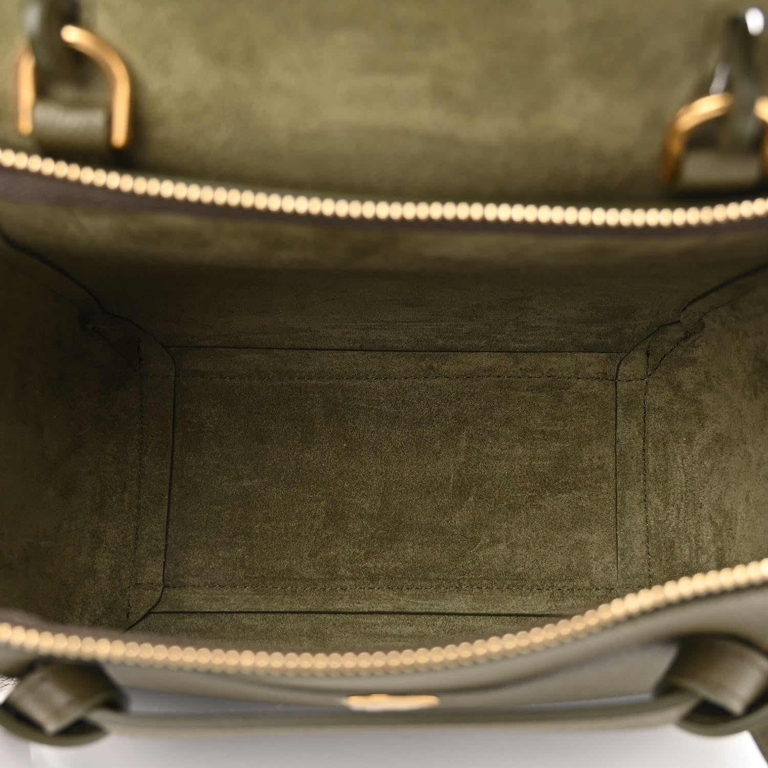 Celine Grained Calfskin Nano Belt Bag Army Green 5 of 10