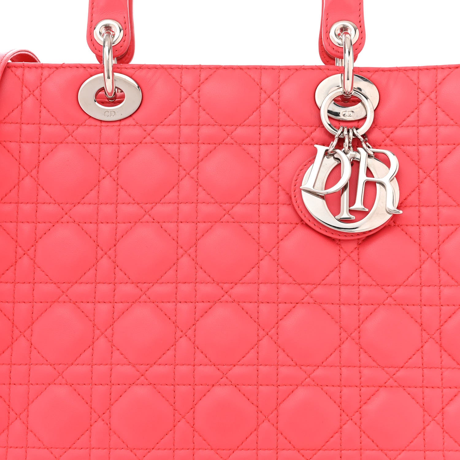 Christian Dior Lambskin Cannage Large Lady Dior Pink 8 of 12