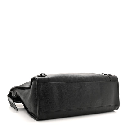 Balenciaga Shiny Grained Goatskin Black Metallic Edge City Black 5 of 11