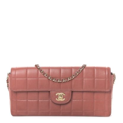 Chanel Lambskin East West Chocolate Bar Flap Pink 1 of 5