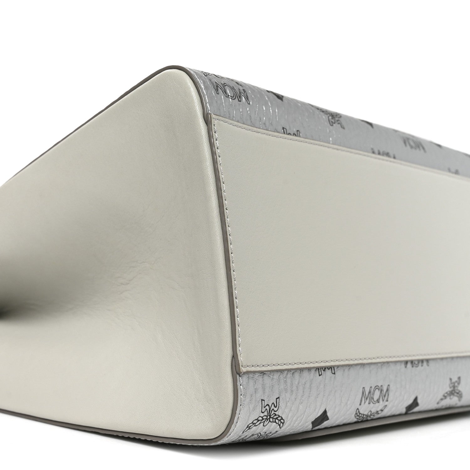 MCM Metallic Visetos Medium Aren Hobo Silver 8 of 9