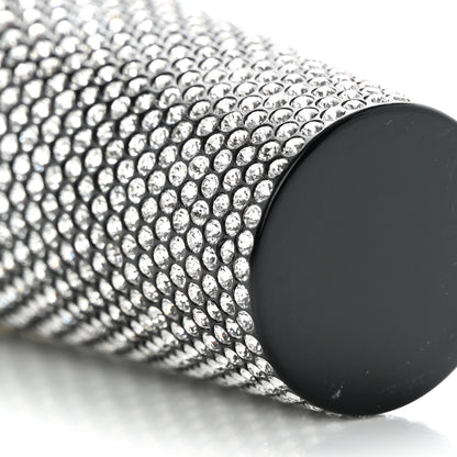 Chanel Metal Resin Lambskin Crystal Lipstick Case Long Necklace On Chain Silver Black Gold 8 of 12