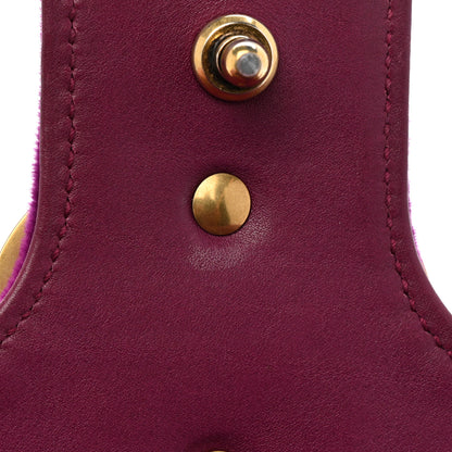 Gucci Velvet Matelasse Small GG Marmont Shoulder Bag Fuchsia Violet Cyclamen 9 of 18