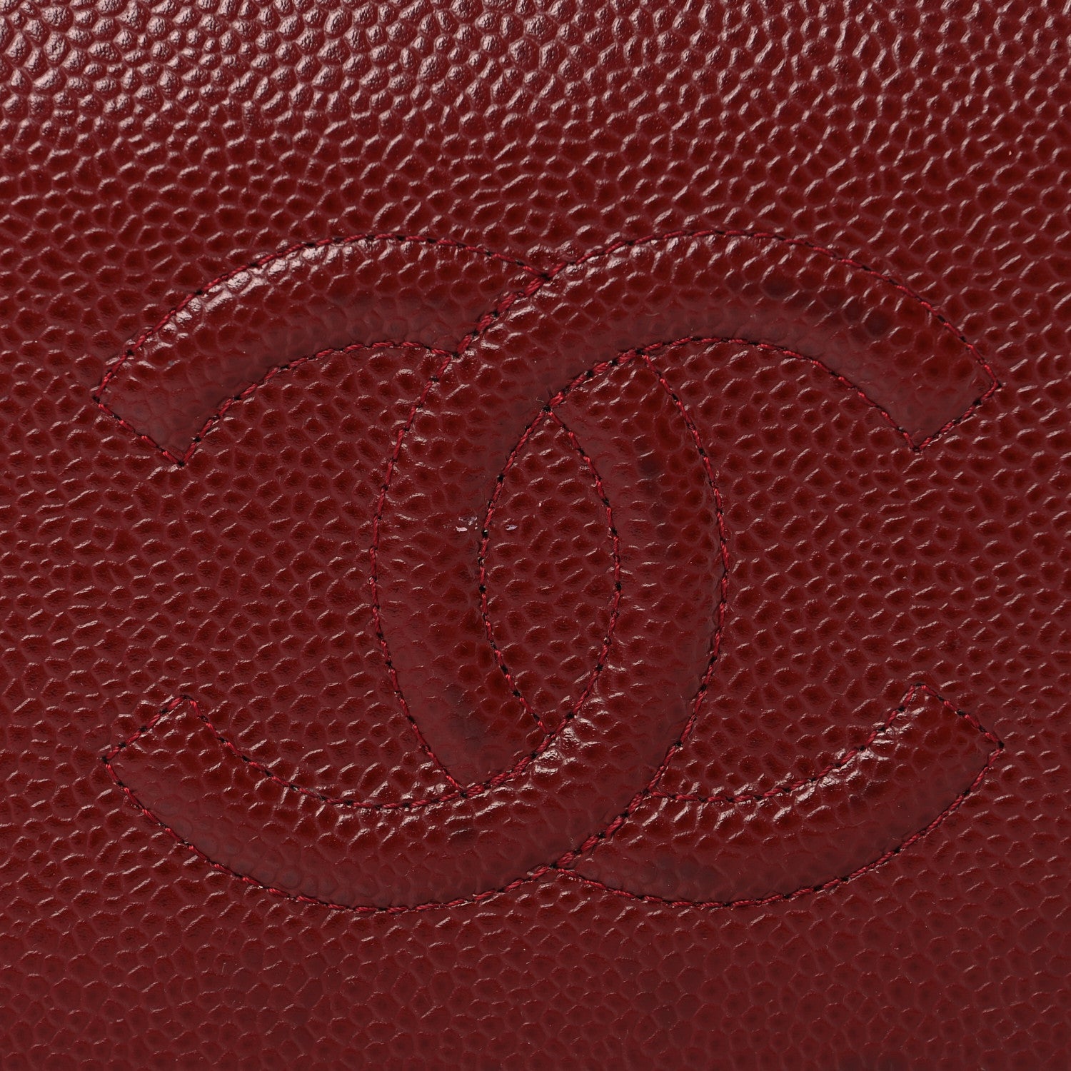 Chanel Caviar Timeless CC Yen Wallet Red 9 of 9