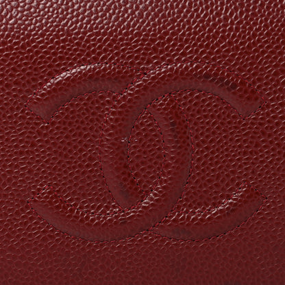 Chanel Caviar Timeless CC Yen Wallet Red 9 of 9