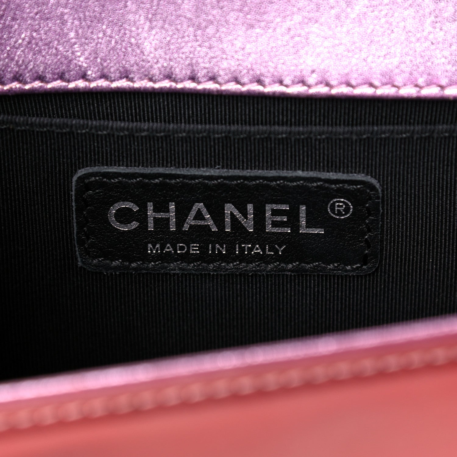 Chanel Metallic Patent Calfskin Quilted Small Boy Flap Pink 6 of 16
