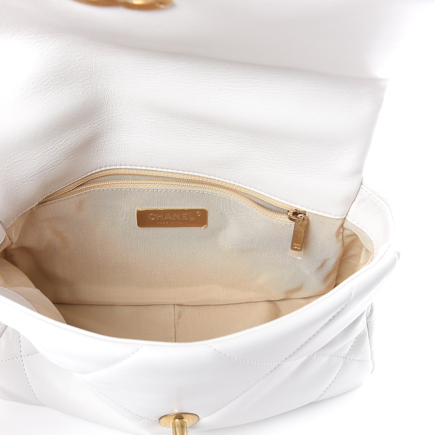 Chanel Lambskin Quilted Medium 19 Flap White 4 of 8