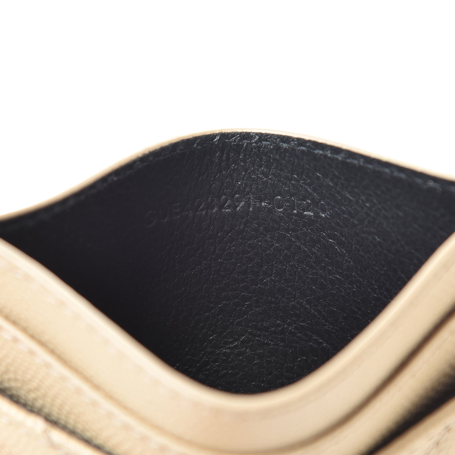 Saint Laurent Grain De Poudre Matelasse Chevron Monogram Credit Card Case Nude Powder 8 of 12