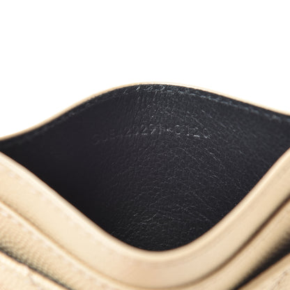 Saint Laurent Grain De Poudre Matelasse Chevron Monogram Credit Card Case Nude Powder 8 of 12