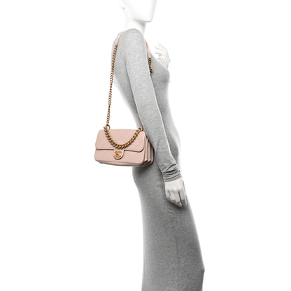 Chanel Glazed Calfskin Quilted Small Straight Lined Flap Beige 2 of 14