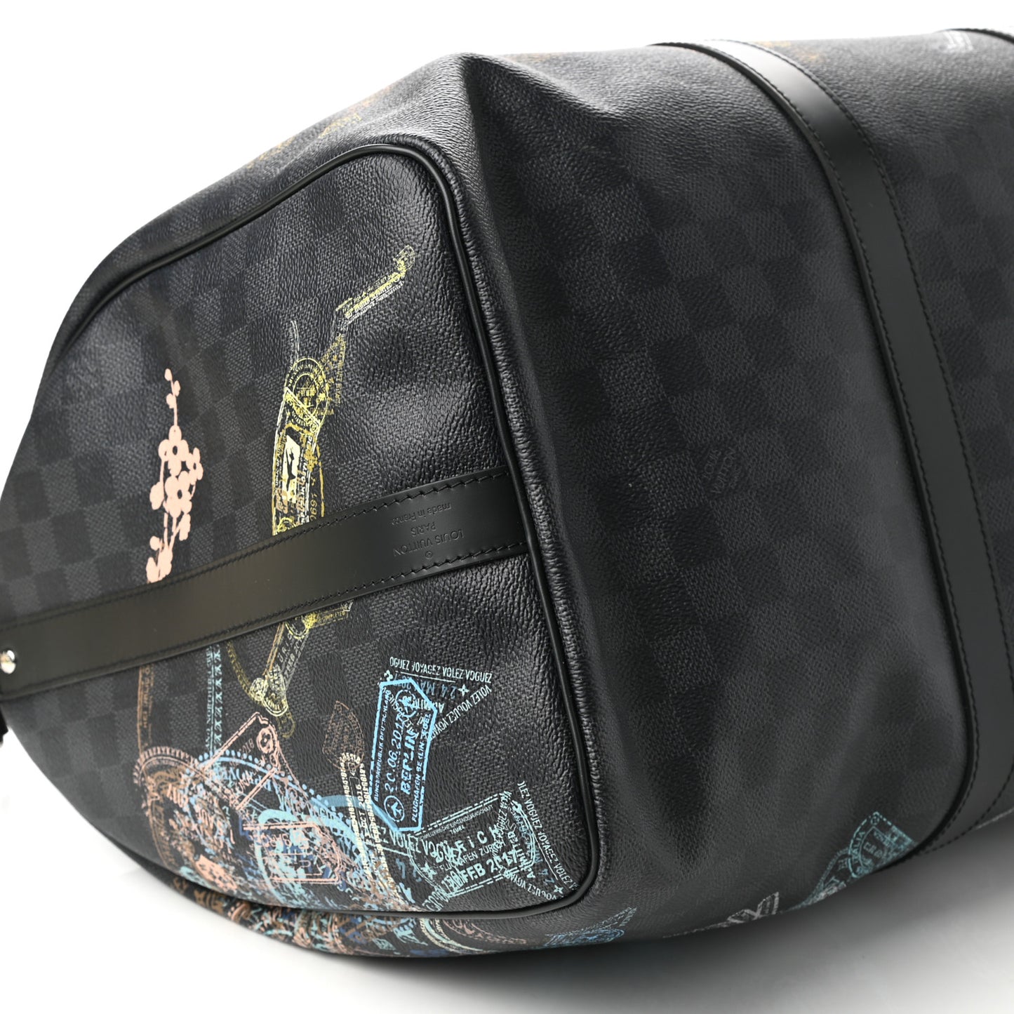 Damier Graphite Stamps Keepall Bandouliere 50