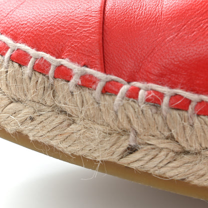 Chanel Lambskin CC Espadrilles 37 Red 17 of 18