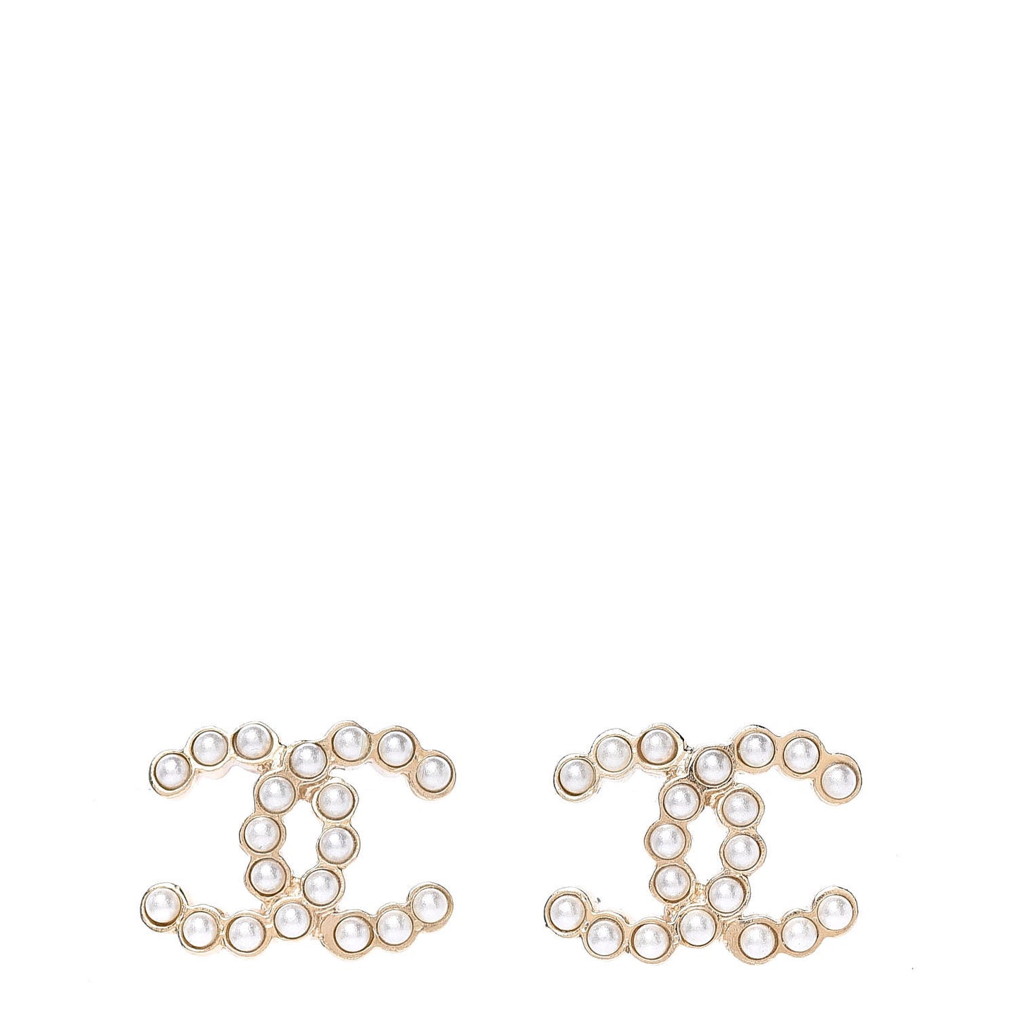 Pearl CC Earrings Light Gold