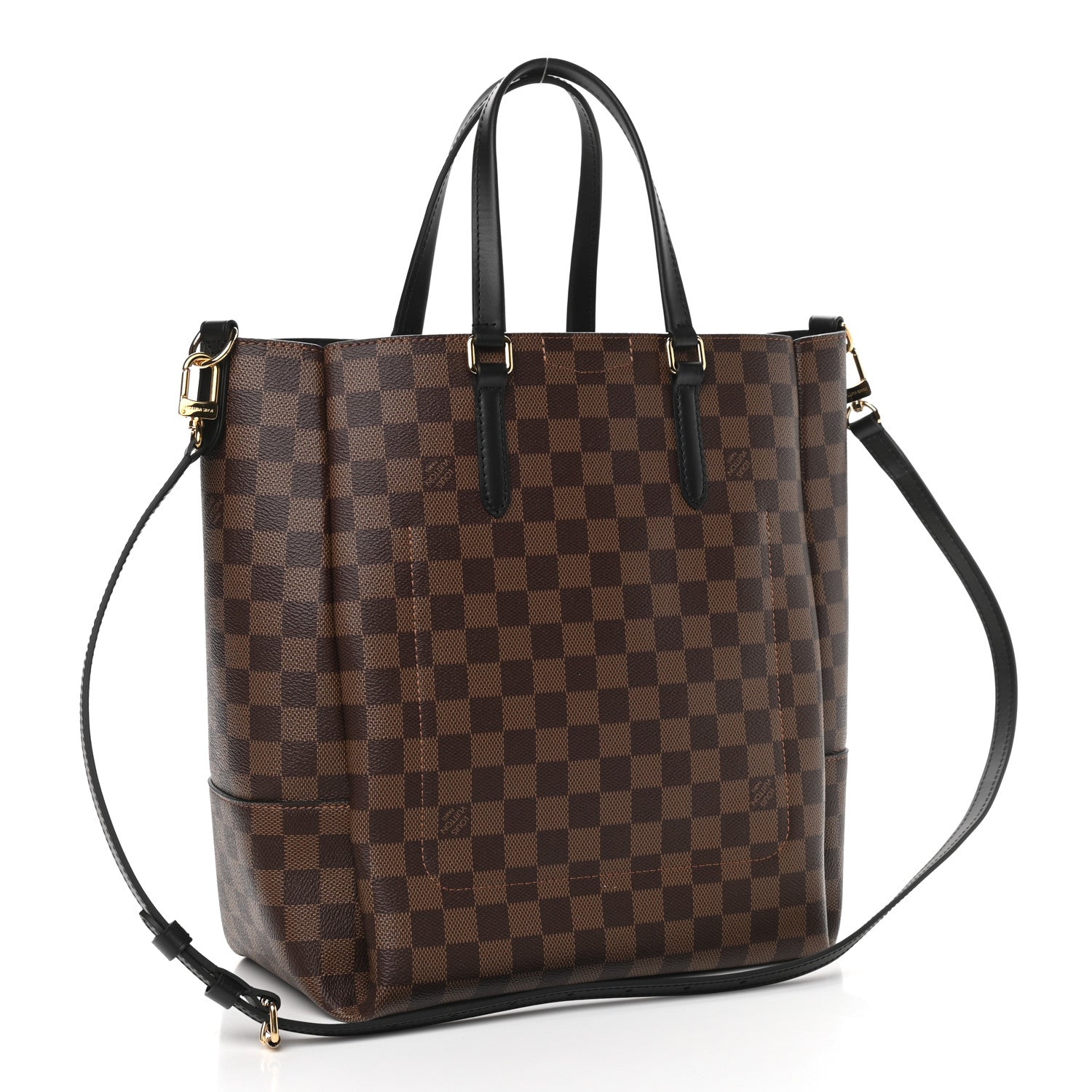Louis Vuitton Damier Ebene Belmont MM Black 3 of 9