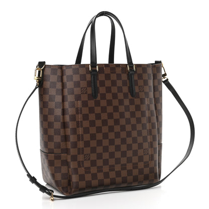 Louis Vuitton Damier Ebene Belmont MM Black 3 of 9