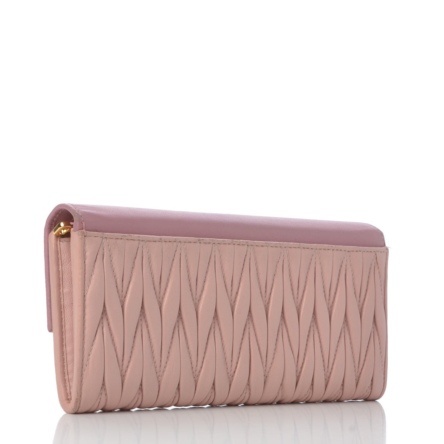 Nappa Matelasse Bicolor Wallet Loto Orchidea