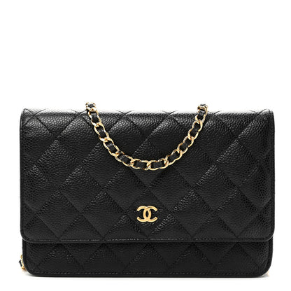 Chanel Caviar Quilted Wallet On Chain WOC Black 9 of 12