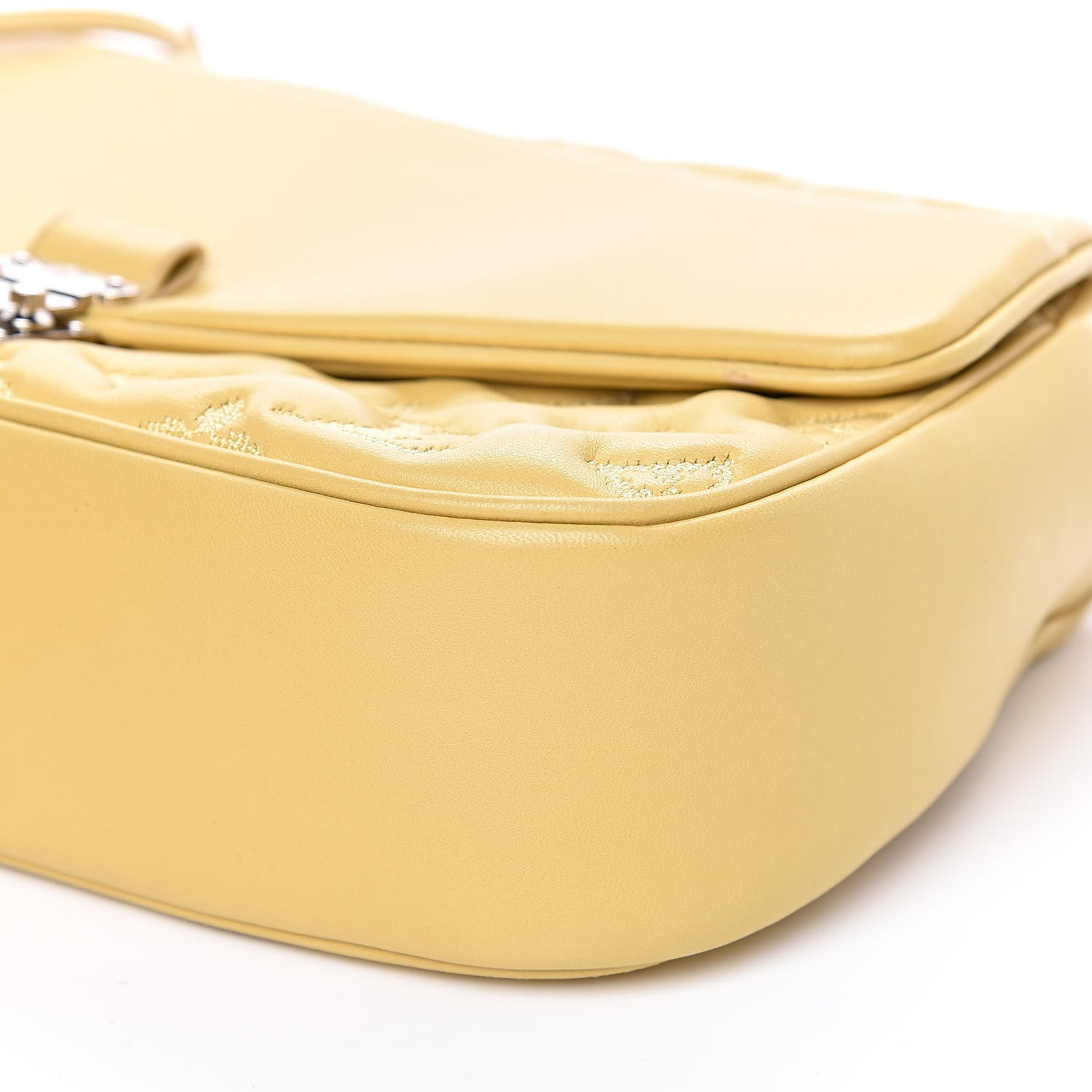 Louis Vuitton Lambskin Mama Broderie Pochette Jaune Pale 8 of 10