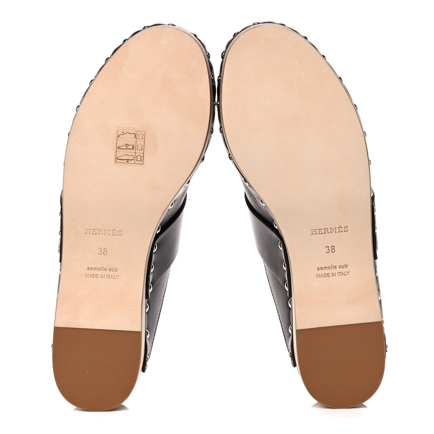 Calfskin Calya Mules 38 Cafe