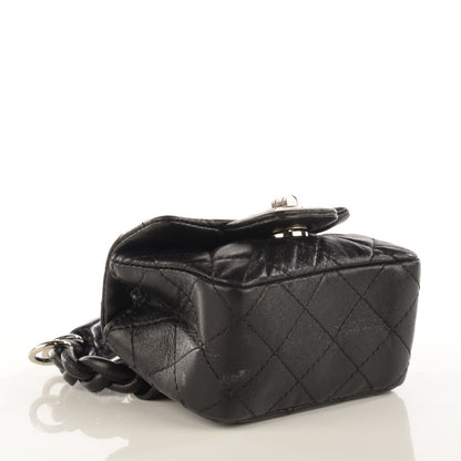 Chanel Calfskin Quilted 2.55 Ankle Wrist Bag Black 4 of 7