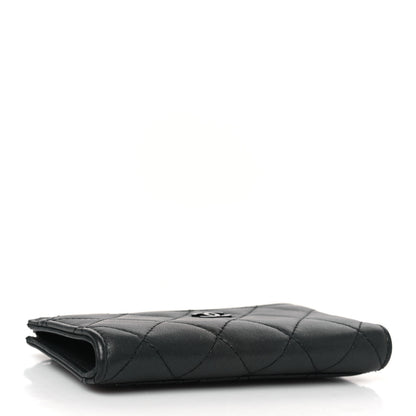 Chanel Pearly Lambskin Quilted Zip Card Holder So Black 4 of 7