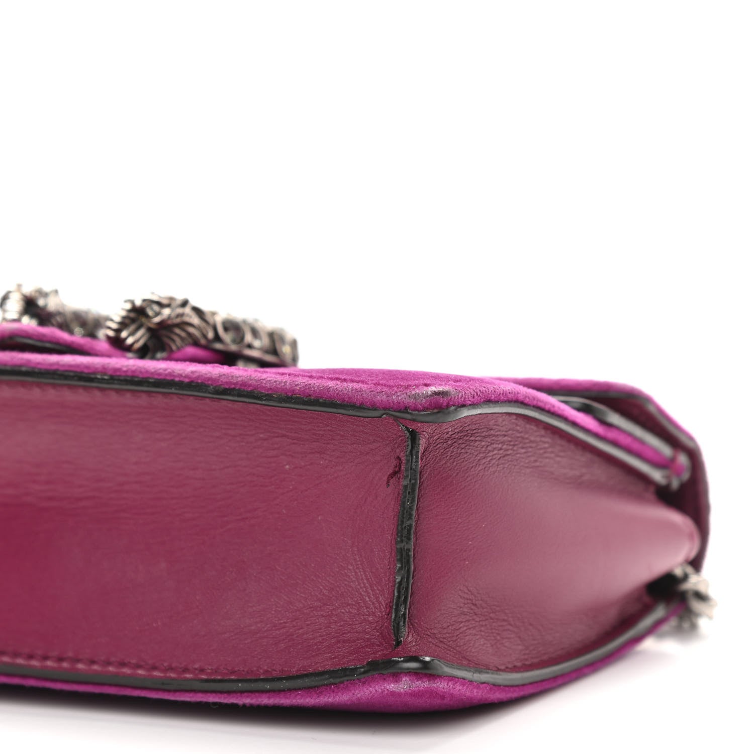 Gucci Velvet Super Mini Dionysus Shoulder Bag Fuchsia Violet Cyclamen 9 of 13