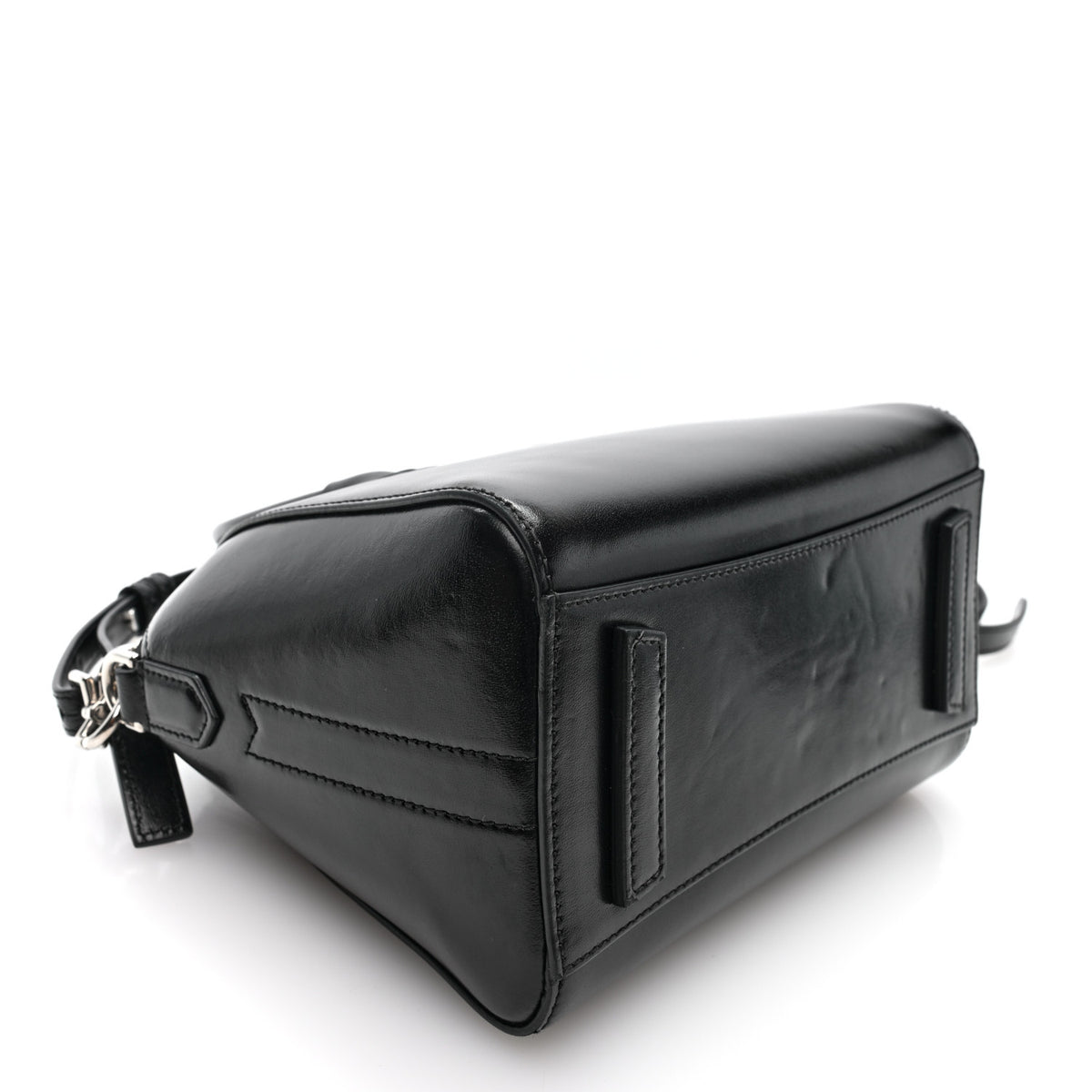 Shiny Lord Calfskin Mini Antigona Black