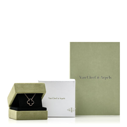Van Cleef & Arpels 18K Yellow Gold Black Onyx Vintage Alhambra Pendant Necklace 6 of 6