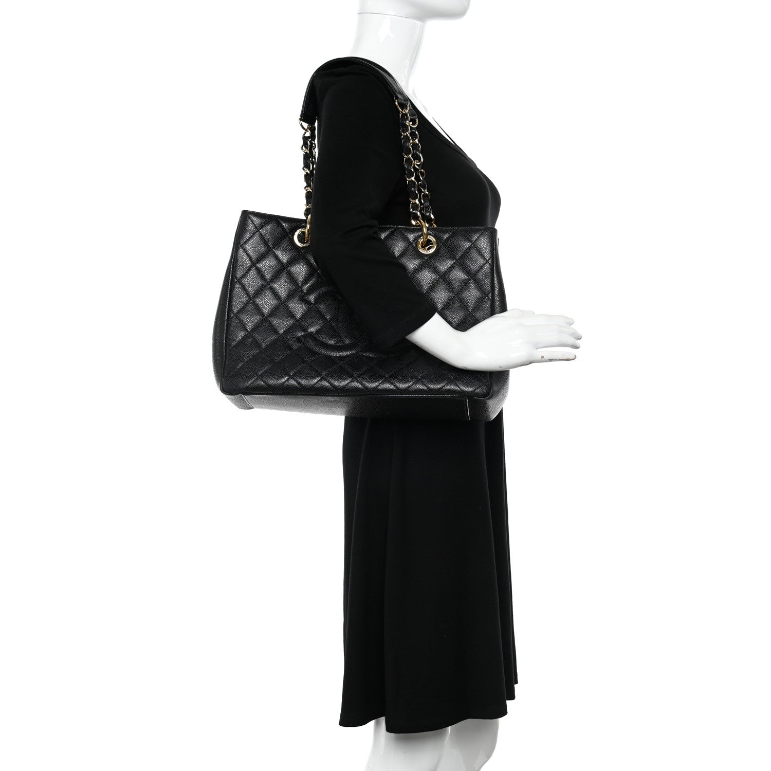 Chanel Caviar Quilted Grand Shopping Tote GST Black 2 of 10