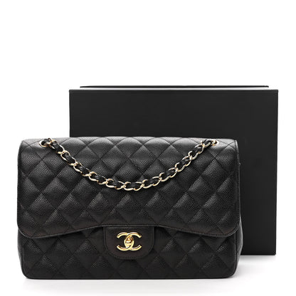 Chanel Caviar Quilted Jumbo Double Flap Black 11 of 11