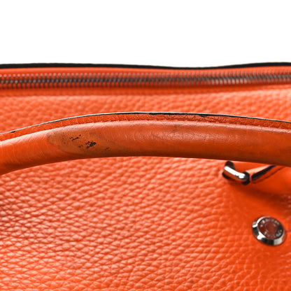 Mulberry Heavy Grain Calfskin City Weekender Duffle Bag Orange 19 of 20