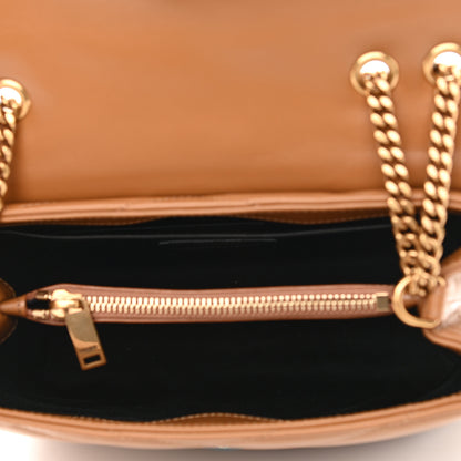 Saint Laurent Calfskin Y Quilted Monogram Small Loulou Chain Satchel Dark Natural 5 of 10