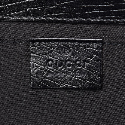 Gucci Monogram Web Horsebit Chain Clutch Black 6 of 9
