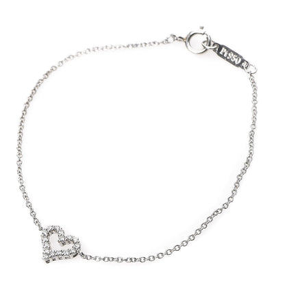 Tiffany Platinum Diamond Heart Bracelet 1 of 5